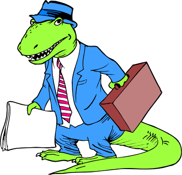 Dinosaur Businessman