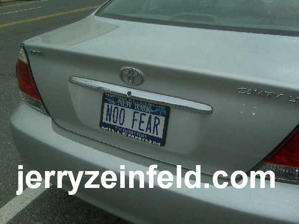 Noo Fear License Plate