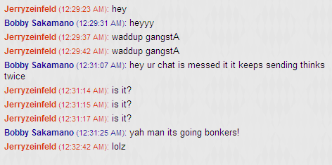 chat messing up