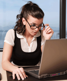 girl at computer girl at computer